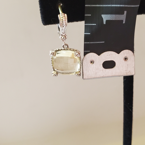 Judith Ripka Canary Quartz Earrings - Picture 5 of 5